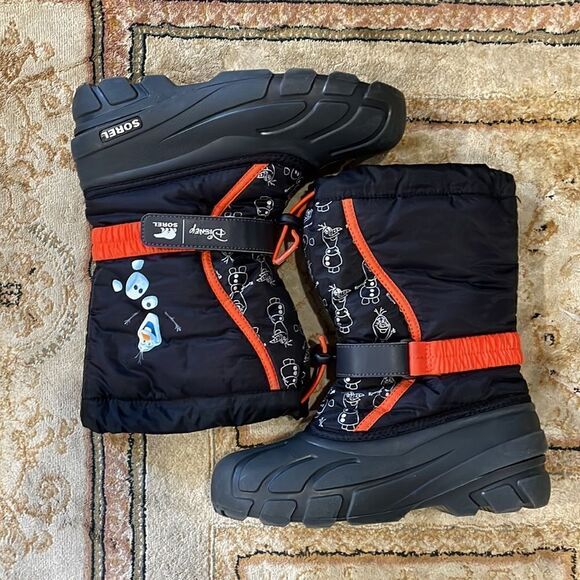 Sorel Flurry x Disney Frozen Olaf Warm Waterproof Big Girl Sz 6 Winter Snow Boot - Picture 10 of 12